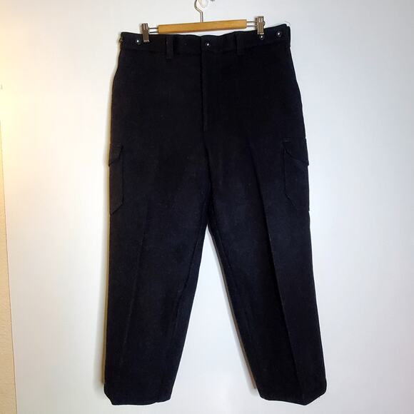 CC. Filson 100% Mackinaw charcoal Virgin Wool Field Cargo Pants 38 USA